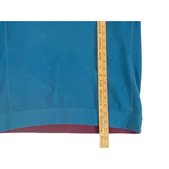 Tommy Bahama Mens 1/4 Zip Pullover Sweater Sz Large Reversible Teal Blue Purple - Picture 7 of 10